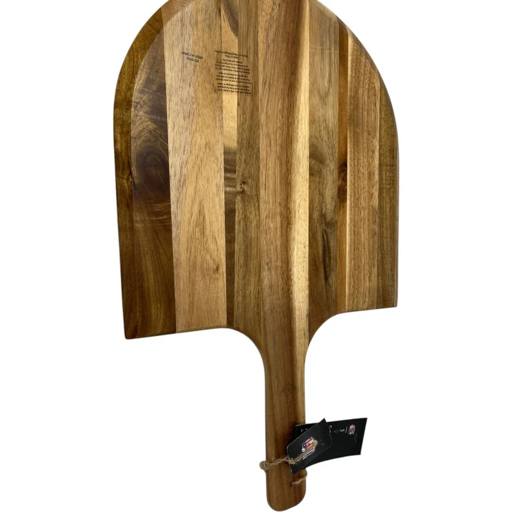 Picnic Time NFL New England Patriots Acacia Wood Pizza Peel Serving Paddle Board